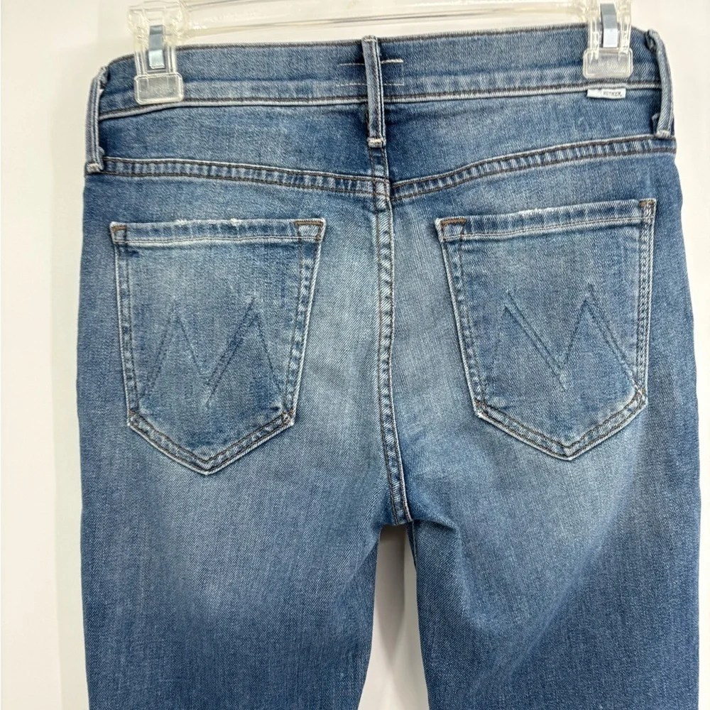 Mother denim the charmer satisfaction blue skinny jeans size 27